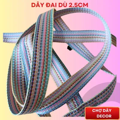 10m dây đai dù dây cột vòng dây đan giường xếp dây đan võng dây dù dẹt cột hàng dây cột bạt.