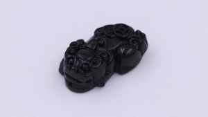 Mặt dây chuyền tỳ hưu đá đen 3.6 cm ( size nhỏ ) kèm móc inox mặt Tỳ hưu