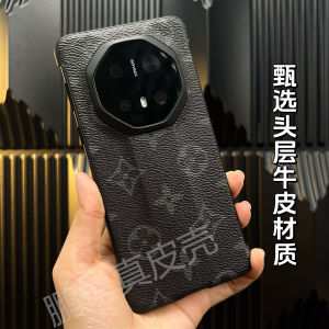 เคสโทรศัพท์หนังแท้ Huawei Mate70RS Porsche Design 60rs แบบครึ่งตัว ไม่มีขอบ ป้องกันรอยขีดข่วน ด้านนอกแบบเปลือกแข้ง ด้านในแบบยางนิ่ม