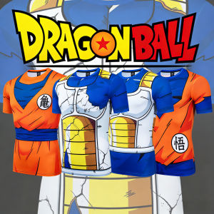 2026 Summer Dragon Ball Goku Vegeta 3D Print Oversized Crew Neck T-Shirt High Quality Anime Streetwear Y2K Casual Tops