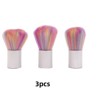 1/3/5pcs Rainbow Nail Dust Brush Mini Soft Bristle Cleaning Tool Gentle Removal for UV Powder Acrylic Professional Salon Tools