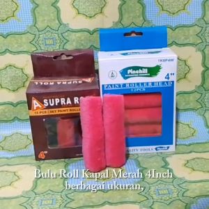 Bulu Rol Kapal Merah 4 inc Berbagai Merk Perlusin