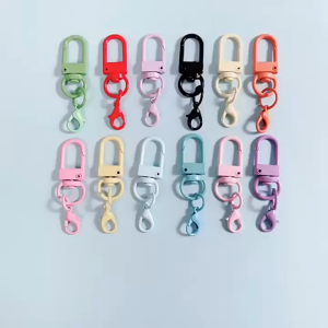50PCS Colorful Alloy Door Buckle And 14MM Lobster Buckle For Backpack Jewelry Keychain DIY Crafts