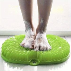 Silicone Bath Brush New Silicone Bath Brush Wall-Mounted Non-Slip for Back Foot Scrubbing for Lazy People Foot Scrub Massager