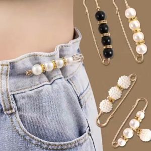 New Pearl Trousers Waist Pin Fixed Trousers Waist Clip Waist Tightening Tool Anti-exposure Brooch Small Neck Decoration Pin Pinggang Gaya Baru