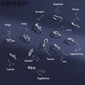 anenjery | ANENJERY 12 Constellations Zodiac Sign Finger Rings Fashion Women Cubic Zircon Adjustable Rings Jewelry For Best Birhday S-R769