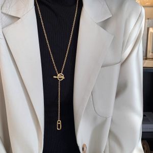 YICAN | Elegant Pig Nose Sweater Necklace Long Style