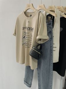 Extra Large Size 150.00kg American Retro Pure Cotton Short Sleeve T-Shirt Womens Summer New Arrival Super Nice Shoulder Half Sleeve Top Clothes