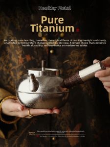 JIXIANSHENG | Pure Titanium High-end Teapot Household Health Pot Outdoor Use