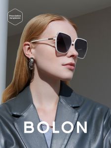 BOLON | Polarized Large Frame White Sunglasses for Women