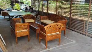 Kursi Tamu Ukiran Kartini Kayu Jati Jepara
