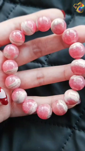 Graduation Grade Laced Rhodochrosite Bracelet
