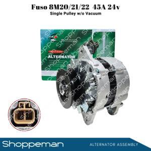 FUSO 8M20 8M21 8M22 ALTERNATOR ASSEMBLY SINGLE PULLEY WITHOUT VACUUM 45A 24V