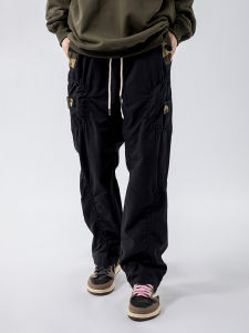 กางเกงขายาวทรงหลวมสไตล์อเมริกันลายพราง Octopusl กางเกงขายาวทรงตรงสไตล์ยุวชน กางเกงขายาวลำลองสำหรับผู้ชาย