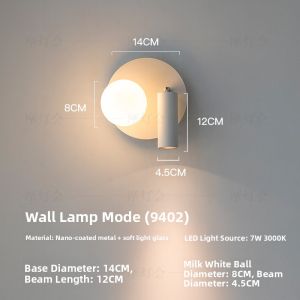 FANCY LAMP CLUB | Retro Bedside Wall Lamp Creative Background Wall Light