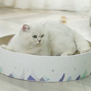 HongKong60ที่ลับเล็บแมว ทรงกลม ใหญ่หนา ลายภูเขา ที่ฝนเล็บแมว ที่ข่วนเล็บแมว ที่นอนลับเล็บแมว ของเล่นแมว