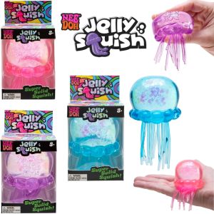 Jellyfish Squishy Toy Soft Squeeze Stress Relief Wiggly Tentacle Sensory Fidget Toy Relax Calming Toy for Kids Adults with Box