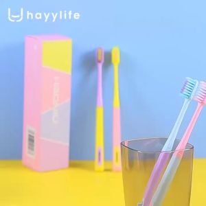 HAYYLIFE Sikat Gigi Ultra Soft Duo Color + Tutup Tabung – Bulu Halus Anti Iritasi Gusi HL-BAA823