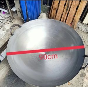Penggorengan Kuali/Wok/Wajan plat baja 90 cm import tebal anti lengket