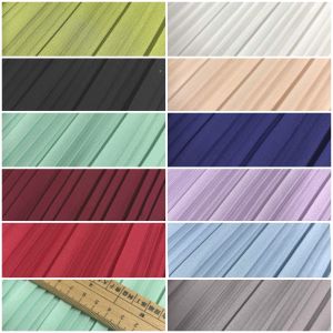 Vải Xếp Ly Voan Ngọc Trai Mỏng Hiện Đại Vải Xếp Ly Mềm Mại Đa Năng Cho Quần Áo Vải Dệt Kim Màu Trơn Cắt Rời