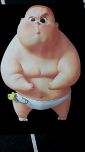 Kaos Pria Gambar 3D Premium Boss Baby Sumo Katun 24s H0114 By Hans & Co