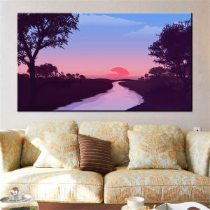 500/1000/1200/2000PCS Jigsaw Puzzle Serene Sunset Over Calm River With Trees Print For Adults Perfect Gift For Art Lovers