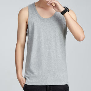 HKRUT | Mens Loose Sleeveless Cotton Fitness T-shirt