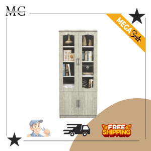 【LOCAL SELLER】Jek White Wash Display Cabinet/Bookshelf