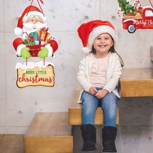 Merry Christmas Door Decorations for Christmas Merry Christmas Decor Christmas Door Hanger Home Xmas New Year Party Decor Supplies