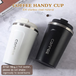 ⚡PH deliveryIn stock⚡ 304 stainless steel second generation coffee cup vacuum portable thermos cup creative simple car water cup【High Quality Mugs】
