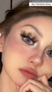 OLALILA SOFTLENS MY TWINKIES GREY NATURAL LENS 14.5MM BY PINKIN NORMAL MINUS