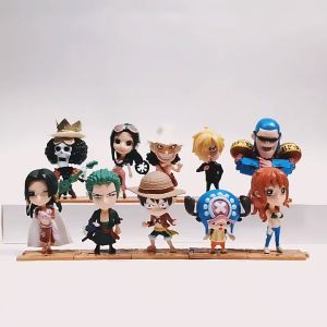 Mô hình 10 nhân vật One Piece chibi Luffy Zoro Nami Kaido Shanks Robin Sanji Usopp Boa Chopper Franky Brook Đảo hải tặc