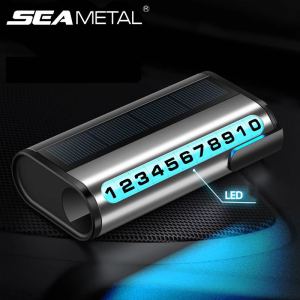 Kereta SEAMETAL kad tempat letak kereta sementara membawa lampu tersembunyi aluminium Shell nombor telefon plat