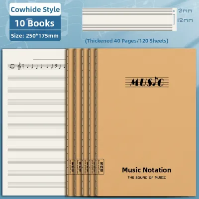 OME | Beginner Friendly Wide Spaced Music Sheet Book 16K