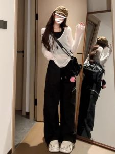 เสื้อคลุมกันแดดแขนยาวคอวีสีขาวสำหรับผู้หญิงในช่วงฤดูร้อน เสื้อคลุมกันแดดแบบบางหลวมๆ ดีไซน์ใหม่ปี 2025 เสื้อคลุมกันแดดแบบลำลอง