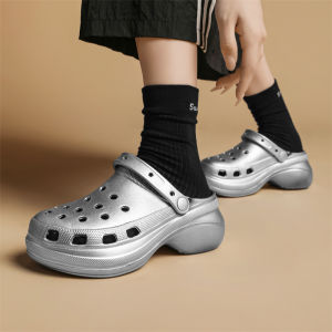 Womens Hole Shoes Summer Outdoor Non-Slip Thick Sole Dancing Whale Toe Cap Slipper Soft Bottom Casual Nurse Beach Versatile Sandals