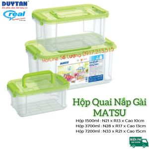 Hộp nhựa Quai Matsu Duy Tân 1500ml/ 3700ml/ 7200ml