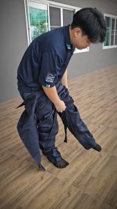 ชุดหมีช่างเชื่อมแบบติดกระดุม ไซส์ 3L