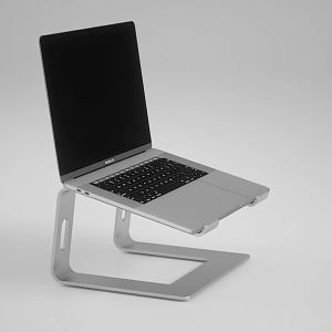 [✅SG Ready Stock] Laptop Stand Aluminium Notebook Stand Desk Macbook Pro Air Holder Stand Ergonomic Notebook Riser - Black Silver Cooler