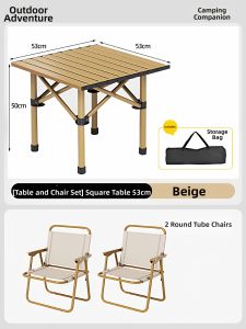 Foldable Portable Camping Table and Chair Set