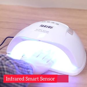 (READY STOCK) 180W Professional UV LED Nail Dryer Lamp with Phone Holder SUN X15 Max Nail Gel Polish Manicure Pedicure Curing Light