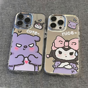 Purple Cartoon Mirror Phone Case Cute K90 Xiaomi 17/15/14T Shell K80 Supreme Version 13/K70 Redmi Note11 Creative 12Turbo Couple pro Female 50/Civi3