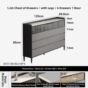 Display And Storage Drawer Cabinet Thin Slidable Bedroom