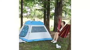 100% Original UME Portable Duyan Cotton Rope Outdoor Hammock Canvas Hammock with Storage Bag\\n\\n Introduction to Comfortable Outdoor Relaxation\\n\\nExperience the ultimate comfort and relaxation with the 100% original UME Portable Duyan Cotton Rope Outdoor Hammock. Designed for outdoor enthusiasts, this canvas hammock offers unparalleled durability, breathability, and portability. It is perfect for various activities such as hiking, camping, mountaineering, picnics, and enjoying your backyard or garden.\\n\\n Key Features of the Duyan Cotton Rope Hammock\\n\\nThe Duyan Cotton Rope Hammock boasts several key features that make it stand out from other hammocks:\\n\\n- **High-Quality Canvas Material:** Made of high-quality canvas, this hammock is lightweight, spacious, and creates interlocking strings that enhance stability.\\n- **Suitable for Single or Two Persons:** Enjoy a comfortable rest whether you're alone or sharing the experience with a friend.\\n- **Breathable and Easy to Clean:** Stay cool and dry while lounging in this breathable hammock, which is also easy to clean.\\n- **Decorative and Stable Chinese Knots:** These knots increase weight distribution, providing a stable and enjoyable experience.\\n- **Dense and Thick Fabric:** Resistant to stretching and wear, this hammock will last for years.\\n- **Easy to Carry:** Each package includes a hammock that is easy to carry, along with a storage bag.\\n- **Equipped with 2 Ropes:** Installation is simple with the included support ropes.\\n- **Multifunctional and Compact:** Perfect for various outdoor activities, this hammock is compact and easy to store.\\n\\n Benefits of Choosing a High-Quality Canvas Hammock\\n\\nInvesting in a high-quality canvas hammock like the Duyan Cotton Rope Hammock offers numerous benefits:\\n\\n- **Comfort:** Enjoy a comfortable rest with a breathable and spacious hammock.\\n- **Durability:** Made of dense and thick fabric, this hammock resists stretching and wear.\\n- **Portability:** Easy to carry and store, making it perfect for various outdoor activities.\\n- **Stability:** Interlocking strings and decorative Chinese knots enhance stability.\\n\\n How to Choose the Perfect Hammock for Your Needs\\n\\nWhen selecting a portable outdoor hammock, consider the following factors:\\n\\n- **Material:** Opt for a hammock made of high-quality canvas for durability and breathability.\\n- **Size:** Choose a hammock that suits your needs, whether for single or two-person use.\\n- **Ease of Setup:** Look for a hammock with included support ropes and easy-to-follow instructions.\\n- **Portability:** Choose a compact and lightweight hammock that is easy to carry and store.\\n\\n Enhancing Your Experience with the Duyan Cotton Rope Hammock\\n\\nTo make the most of your Duyan Cotton Rope Hammock experience, follow these tips:\\n\\n- **Setting Up:** Install the hammock using the included support ropes, ensuring proper stability.\\n- **Using:** Enjoy a comfortable rest, whether alone or with a friend.\\n- **Caring:** Keep your hammock clean and dry to extend its lifespan.\\n\\n The Versatility of the Duyan Cotton Rope Hammock\\n\\nThe Duyan Cotton Rope Hammock is ideal for various outdoor activities and environments, including:\\n\\n- **Hiking:** Relax after a long hike with a comfortable hammock.\\n- **Camping:** Set up camp with ease using the included support ropes.\\n- **Mountaineering:** Stay cool and dry during your climb with a breathable hammock.\\n- **Picnics:** Enjoy a relaxing picnic with friends or family.\\n- **Backyard/Garden/Yard:** Transform your outdoor space into a relaxing oasis.\\n\\nThe storage bag included with the Duyan Cotton Rope Hammock enhances portability, making it easy to transport and store. With a color that is random, you can choose the perfect hammock to match your personal style.\n}