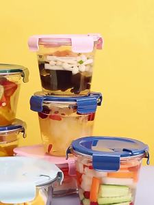 Microwave Safe Refrigerator Friendly Glass Bento Box