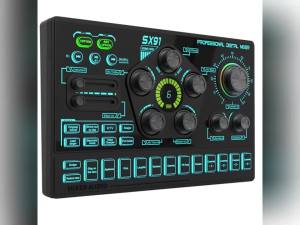 IRIN | SX91 Audio Mixer Voice Changer 48V Microphone Sound Mixer Live Sound Card Audio Mixing Console Amplifier for Livestreaming
