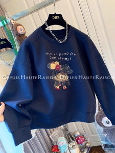 plus Size Thin Hoodie Womens Loose Belly Covering Jacket Cartoon Anti-Aging Spring Autumn New Style Casual Comfortable Sweatshirt