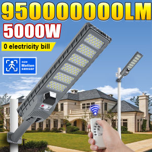950000000LM 5000W Solar LED Lamp Powerful Outdoor Sunlight Light Motion Sensor Solar Lamp Waterproof   Garden Street Wall Lamp