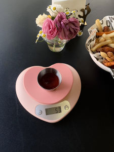 เครื่องน้ำหนักไฟฟ้ารูปหัวใจขนาดเล็ก ความแม่นยำสูง สำหรับอบขนม น้ำหนักแป้ง น้ำหนักเครื่องมือครัว เครื่องน้ำหนักแบบตั้งโต๊ะ