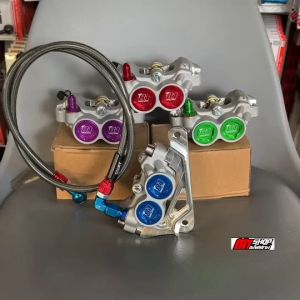 ปั้ม 8.1 งานเหมือน+ขาจับปั้ม+สายเบรคSwit แถมฟรี น็อตเลสจับปั้ม 2ตัว 100/110i/125r-s-บังลม/125i ปลาวาฬ-LED/หลีด 125